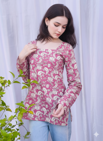 Suvasna Ethnics Purple Short Kurti