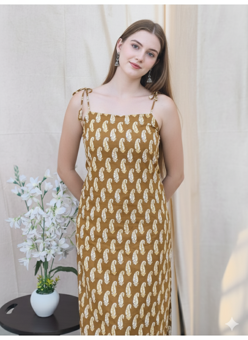 Suvasna Ethnics Brown Long Kurti